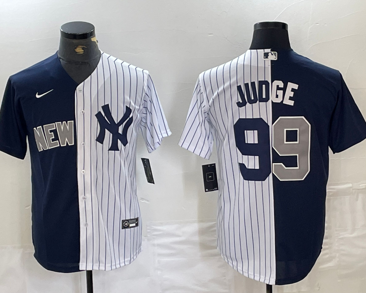 Men's New York Yankees Aaron Judge #99 Navy/White Jersey