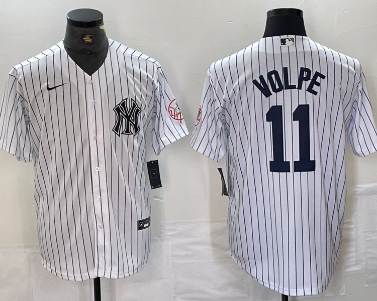 Men's New York Yankees Anthony Volpe #11 White Limited Jersey