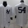 Men's New York Yankees Aroldis Chapman #54 White Name Jersey