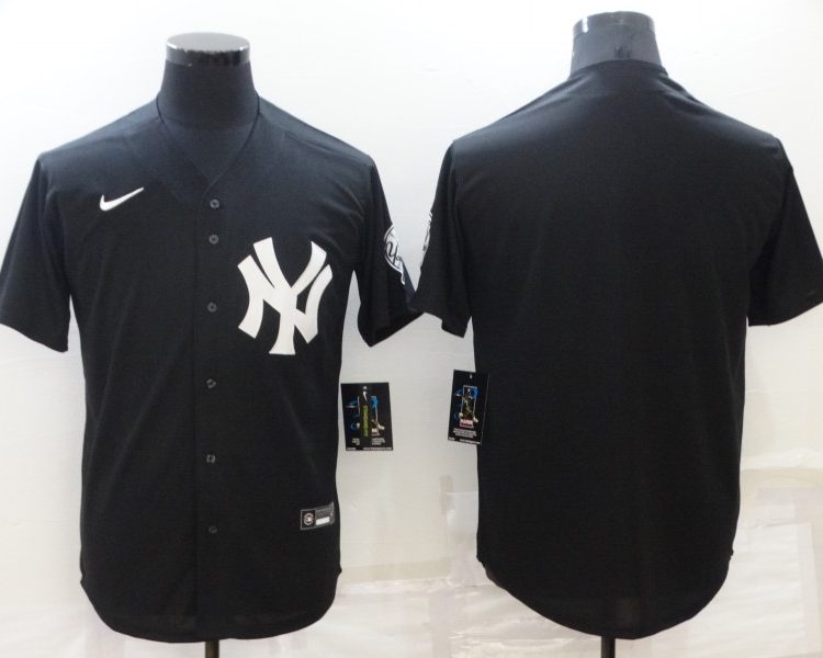 Men's New York Yankees Black Blank Jersey