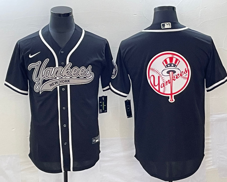 Men's New York Yankees Black Team Jersey Joint Edition