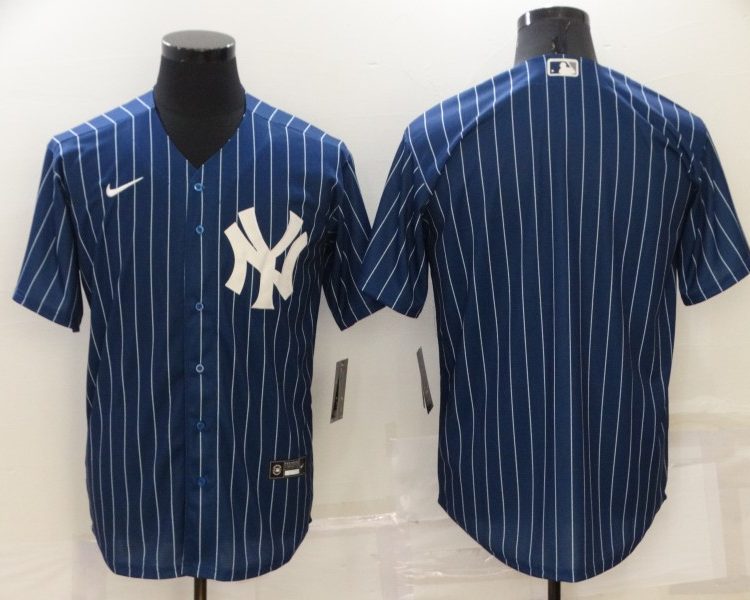 Men's New York Yankees Blue Blank Jersey