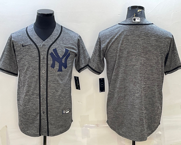 Men's New York Yankees Gray Alternate Blank Jersey