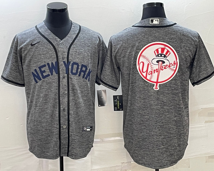Men's New York Yankees Gray Authentic Team Jersey