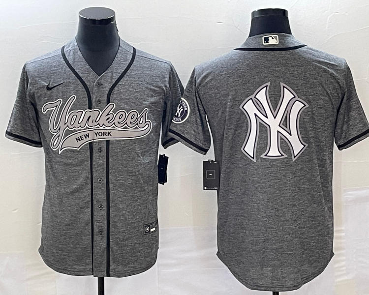 Men's New York Yankees Gray Jersey Joint Edition