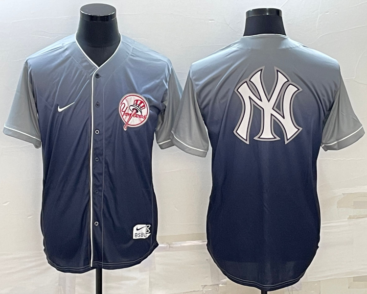 Men's New York Yankees Grey Gradient Jersey
