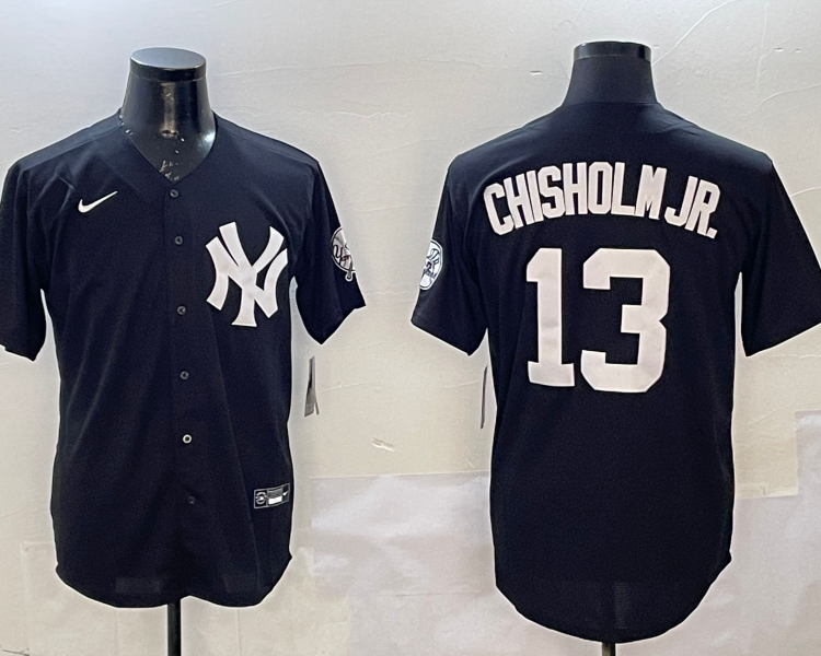 Men's New York Yankees Jazz Chisholm Jr. #13 Black Jersey