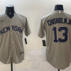 Men's New York Yankees Jazz Chisholm Jr. #13 Gray Away Limited Jersey