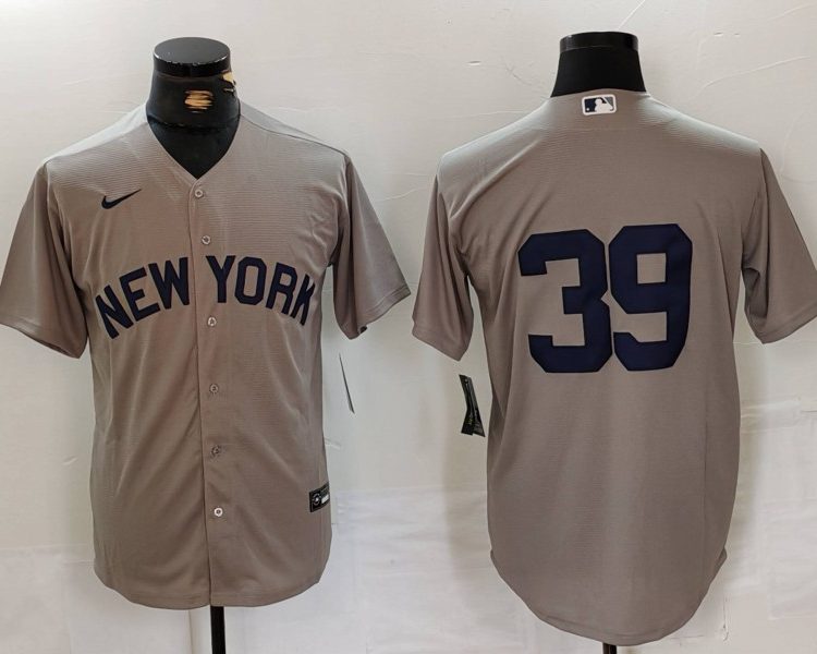 Men's New York Yankees Jose Trevino #39 Gray Name Jersey