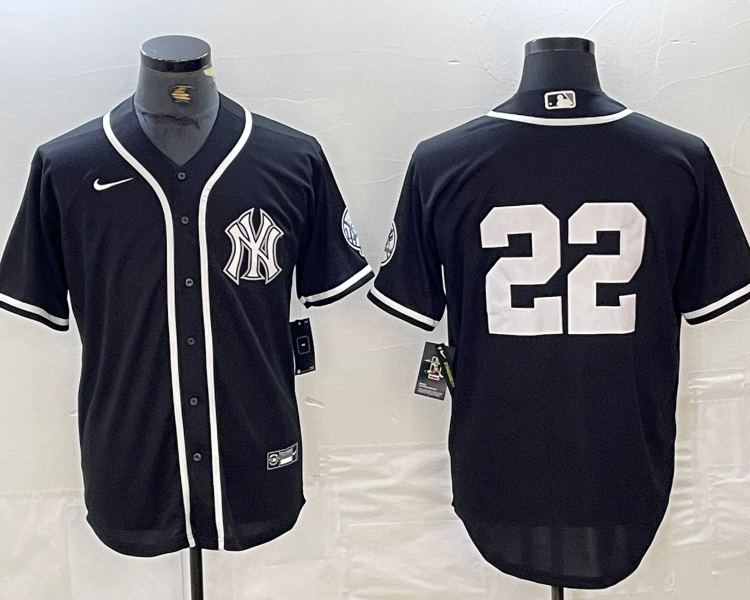 Men's New York Yankees Juan Soto #22 Black Limited Name Jersey