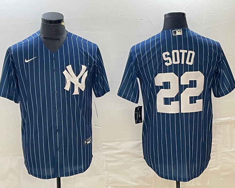 Men's New York Yankees Juan Soto #22 Blue Jersey