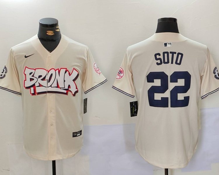 Men's New York Yankees Juan Soto #22 Cream Limited Jersey