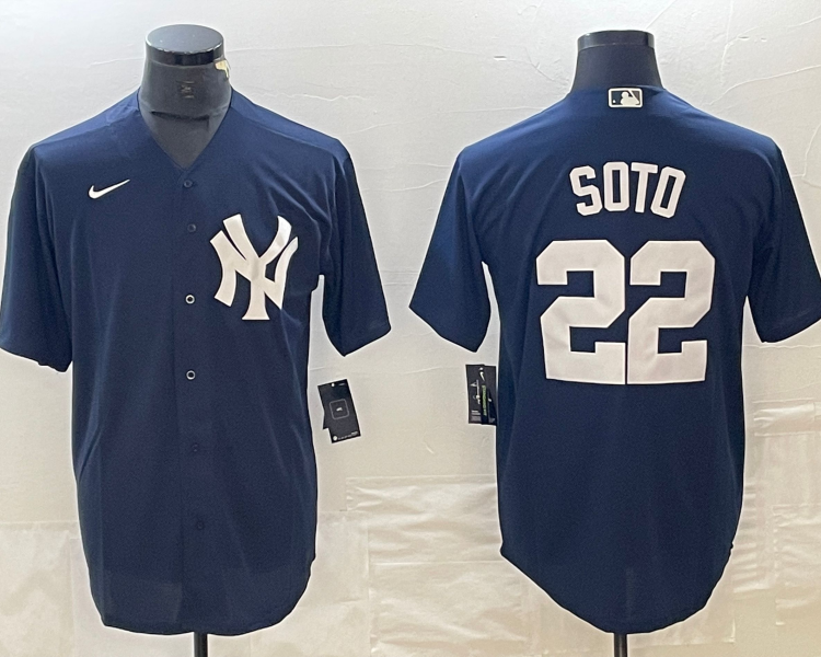 Men's New York Yankees Juan Soto #22 Navy Jersey