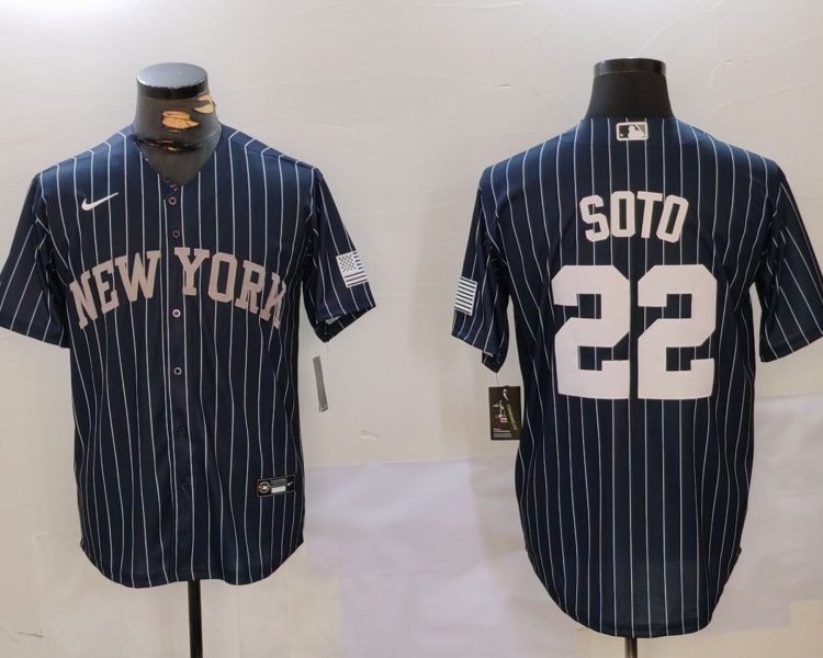 Men's New York Yankees Juan Soto #22 Navy Jersey