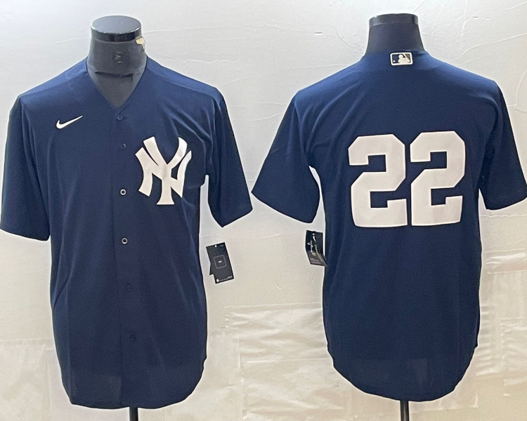 Men's New York Yankees Juan Soto #22 Navy Name Jersey