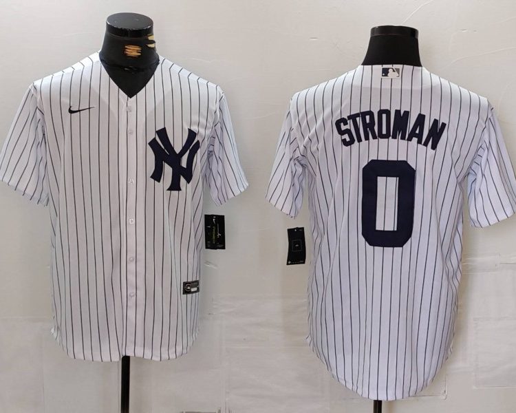Men's New York Yankees Marcus Stroman #0 White Home Jersey