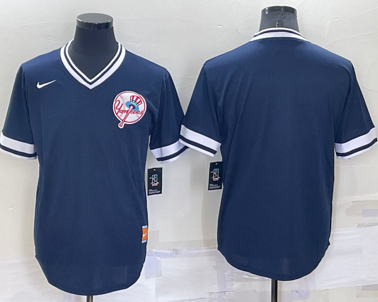 Men's New York Yankees Navy Cooperstown Collection Blank Jersey