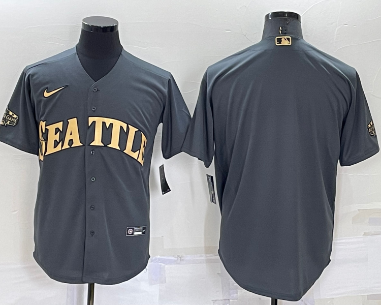 Men's Seattle Mariners Dark Gray Blank Jersey