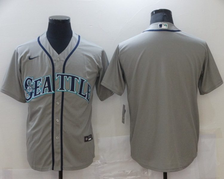 Men's Seattle Mariners Gray Blank Jersey