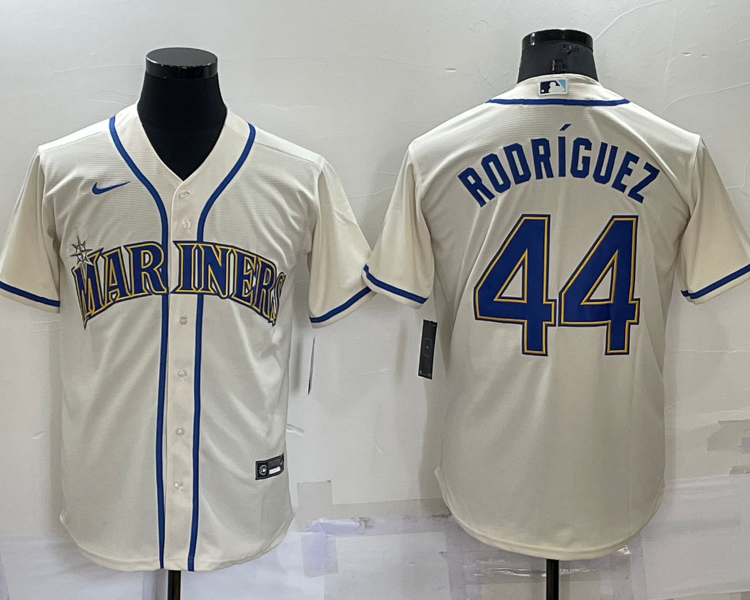 Men's Seattle Mariners Julio Rodriguez #44 Beige Baseball Jersey