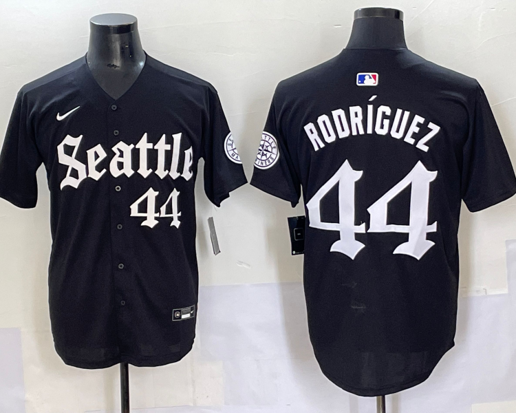 Men's Seattle Mariners Julio Rodriguez #44 Black Jersey