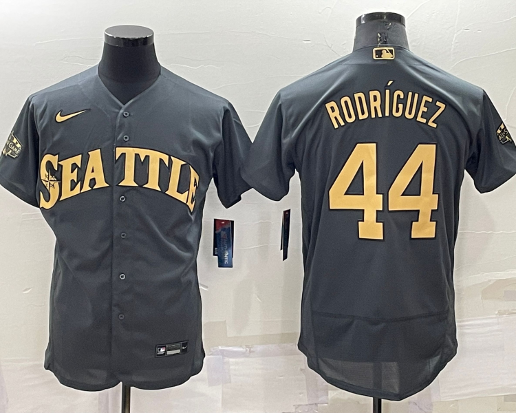 Men's Seattle Mariners Julio Rodriguez #44 Gray Jersey