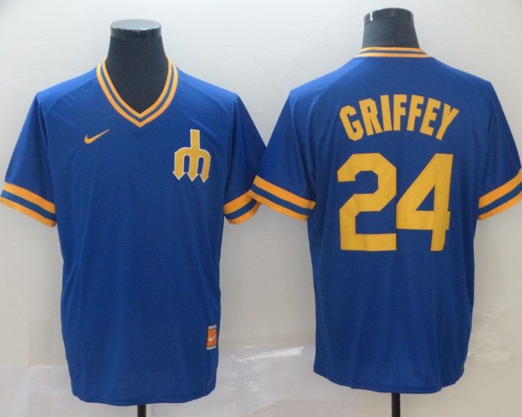 Men's Seattle Mariners Ken Griffey Jr. #24 Blue Jersey