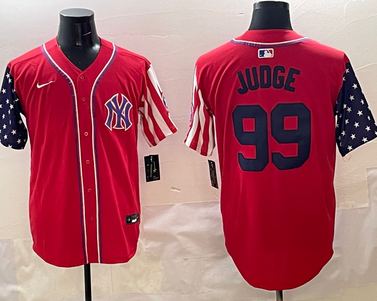 Men's New York Yankees Aaron Judge #99 Red Limited Jersey