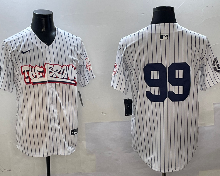 Men's New York Yankees Aaron Judge White Name Jersey