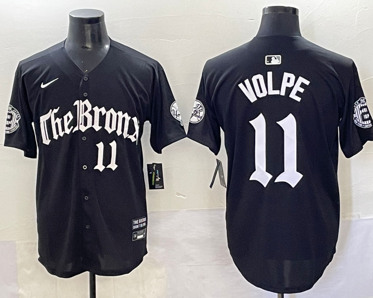 Men's New York Yankees Anthony Volpe #11 Black Alternate Limited Jersey