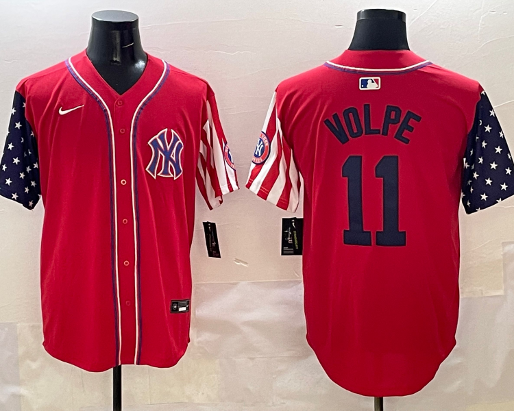 Men's New York Yankees Anthony Volpe #11 Red Limited Jersey