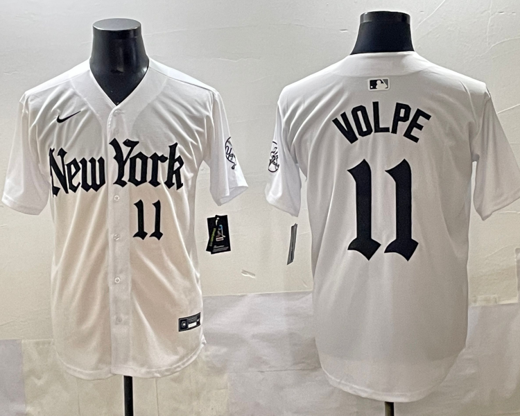 Men's New York Yankees Anthony Volpe #11 White Alternate Limited Jersey