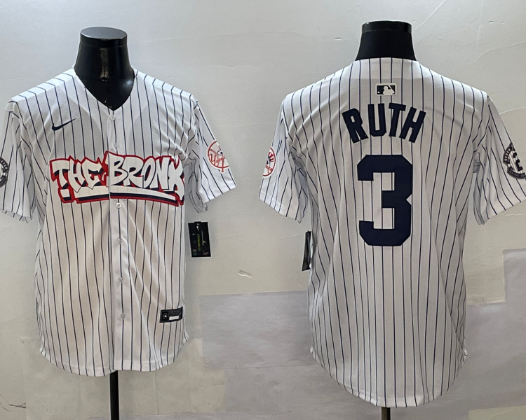 Men's New York Yankees Babe Ruth White Limited Jersey