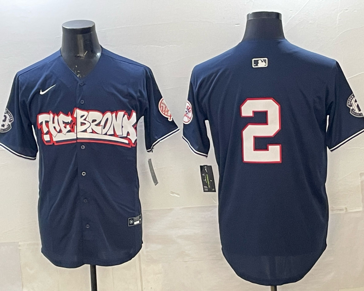 Men's New York Yankees Derek Jeter #2 Navy Jersey