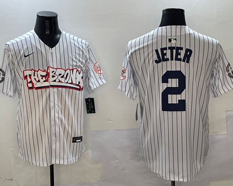 Men's New York Yankees Derek Jeter White Limited Jersey