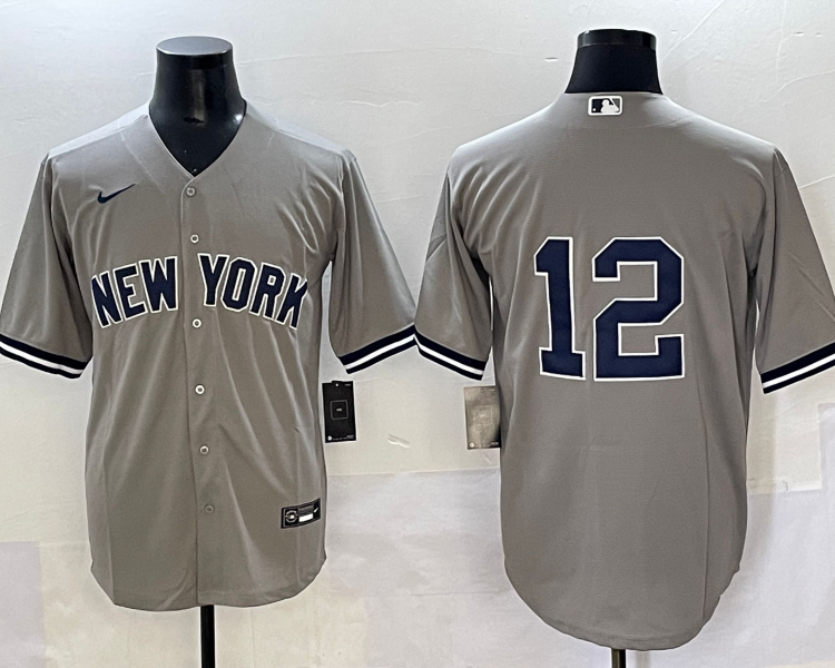 Men's New York Yankees Trent Grisham #12 Gray Limited Jersey