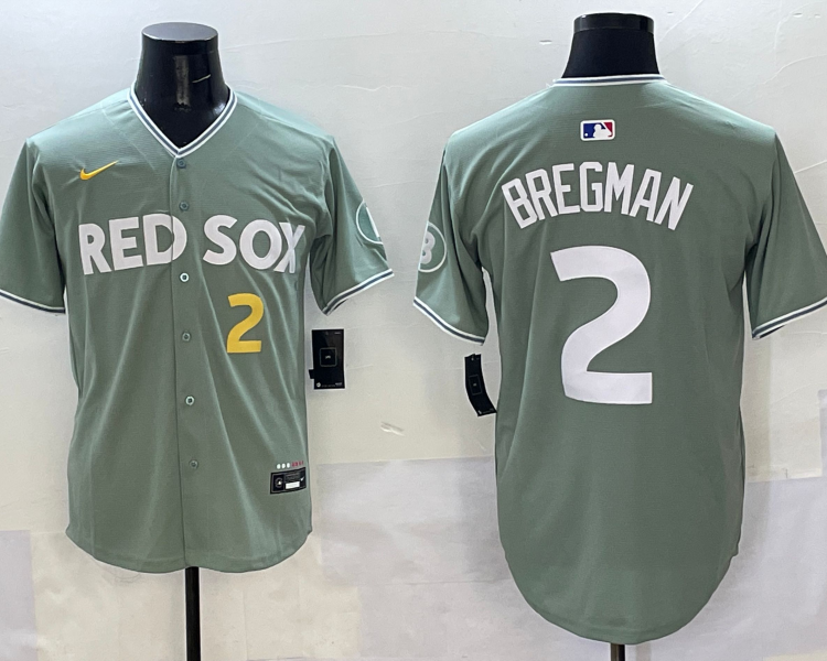 Men's Boston Red Sox Alex Bregman #2 Gray 2025 City Connect Limited Jersey