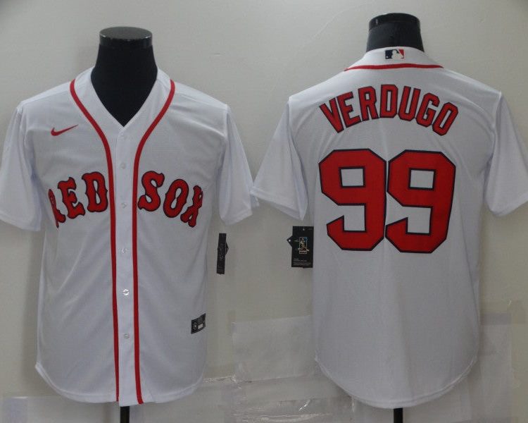 Men's Boston Red Sox Alex Verdugo #99 White Baseball Jersey