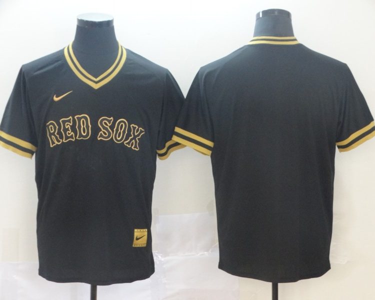 Men's Boston Red Sox Black Blank Jersey