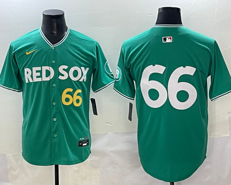 Men's Boston Red Sox Brayan Bello #66 Green 2025 City Connect Limited Jersey