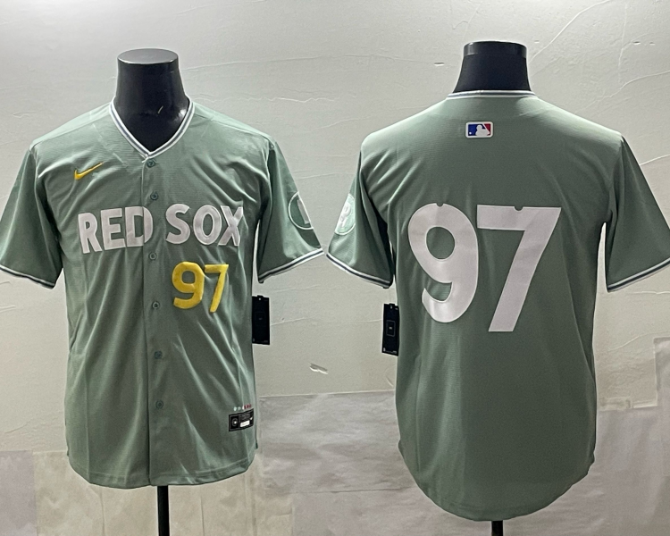 Men's Boston Red Sox Brian Rose #97 Gray 2025 City Connect Limited Retired Jersey