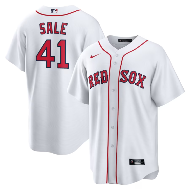 Men's Boston Red Sox Chris Sale #41 White Home Name Jersey