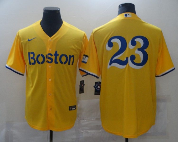 Men's Boston Red Sox Dennis Boyd #23 Gold City Connect Jersey