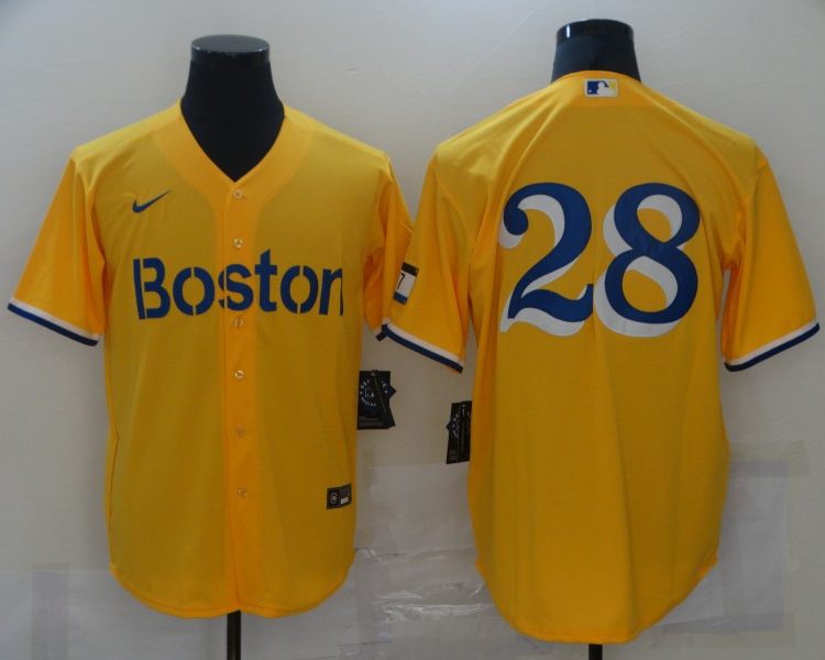 Men's Boston Red Sox J.D. Martinez #28 Gold City Connect Jersey