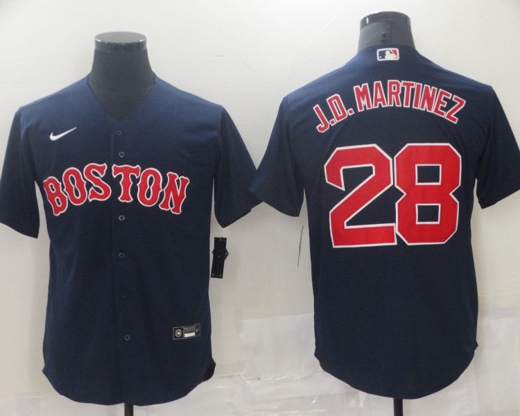 Men's Boston Red Sox J.D. Martinez #28 Navy Baseball Jersey