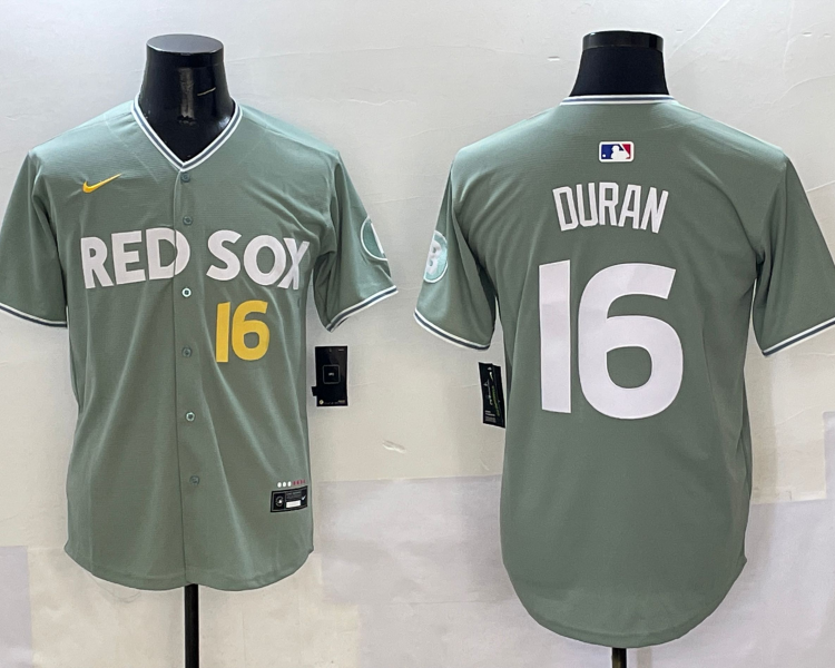 Men's Boston Red Sox Jarren Duran #16 Gray 2025 City Connect Limited Jersey