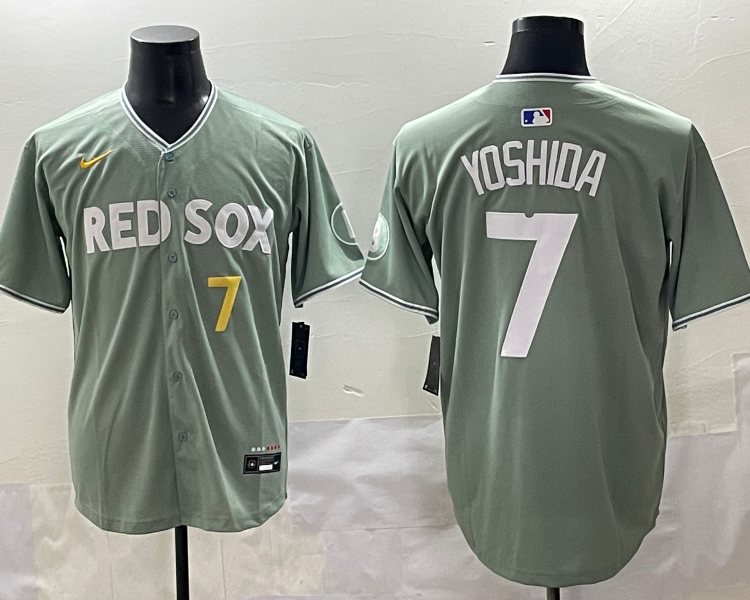 Men's Boston Red Sox Masataka Yoshida N#7 Gray 2025 City Connect Limited Jersey