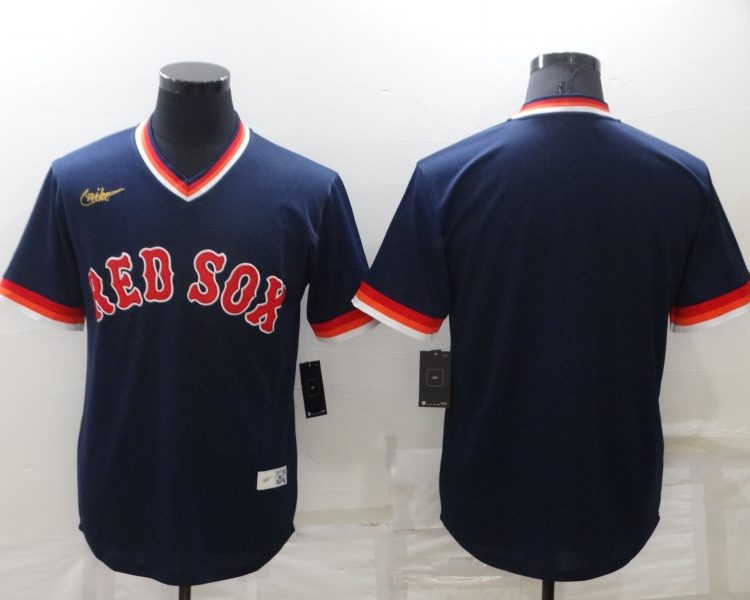 Men's Boston Red Sox Navy Team Blank Jersey