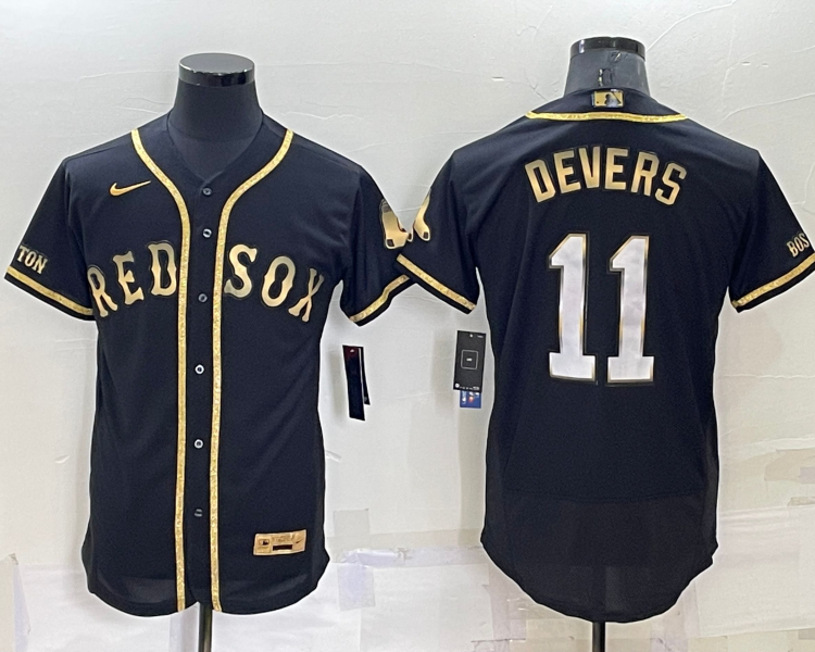 Men's Boston Red Sox Rafael Devers #11 Black Baseball Jersey