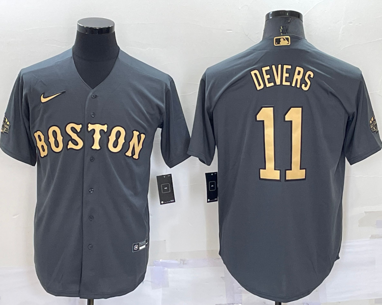 Men's Boston Red Sox Rafael Devers #11 Gray Jersey